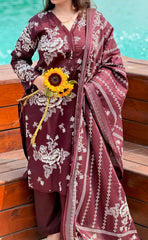Floral Maroon