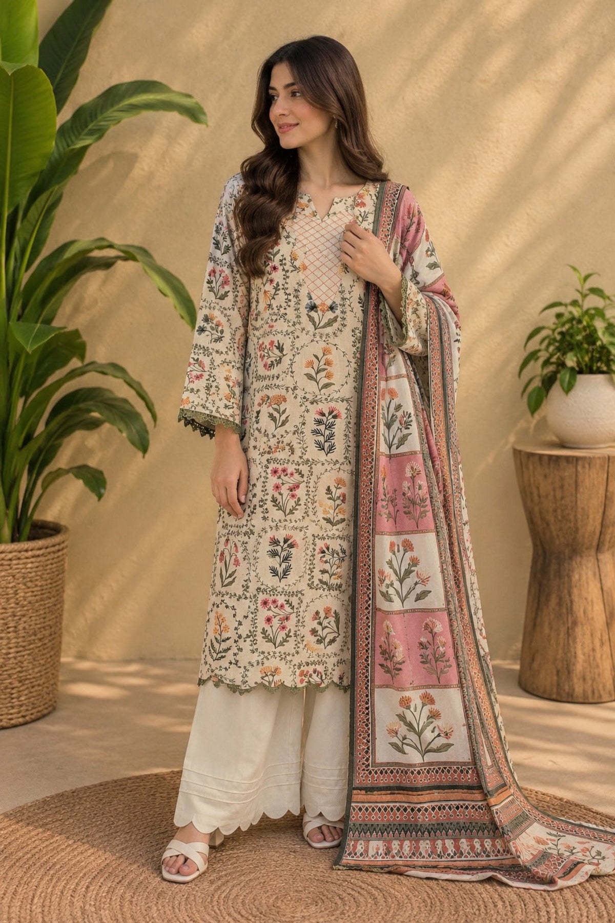 Zeen Peach floral
