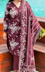 Floral Maroon
